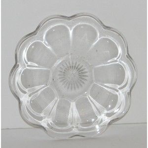 Vintage Heisey Scalloped Edge Clear Glass Plate Saucer 5"